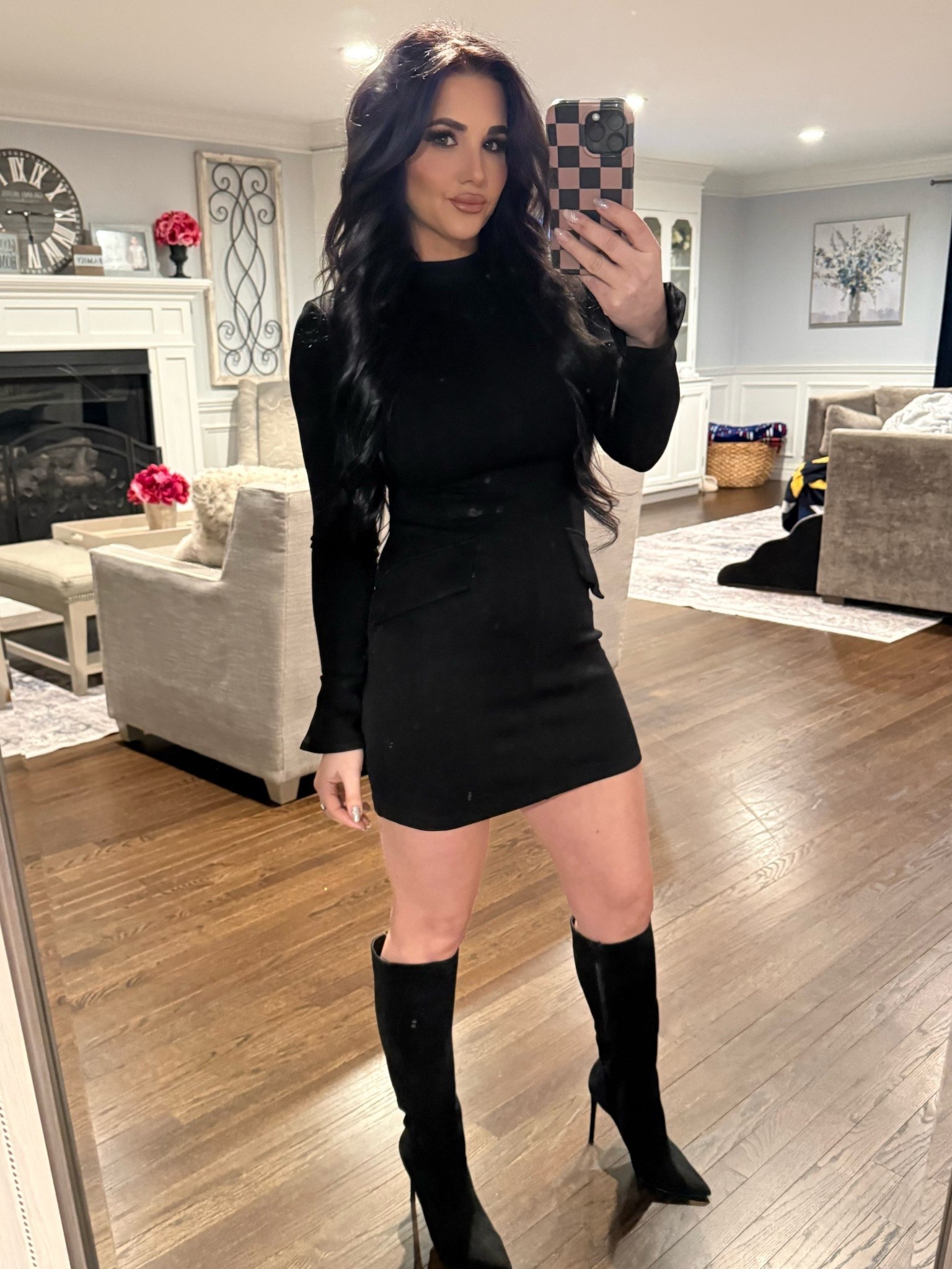 Looks under $50 🖤 Chic, flattering, and budget-friendly. This little black dress paired with over-the-knee boots makes the perfect night-out or date-night look ✨

#LTKunder50 #LTKfinds #BudgetStyle #LittleBlackDress #AffordableFashion #NightOutLook #DateNightStyle #OOTD #WomensFashion

#LTKootd #LTKPetite #LTKOver40