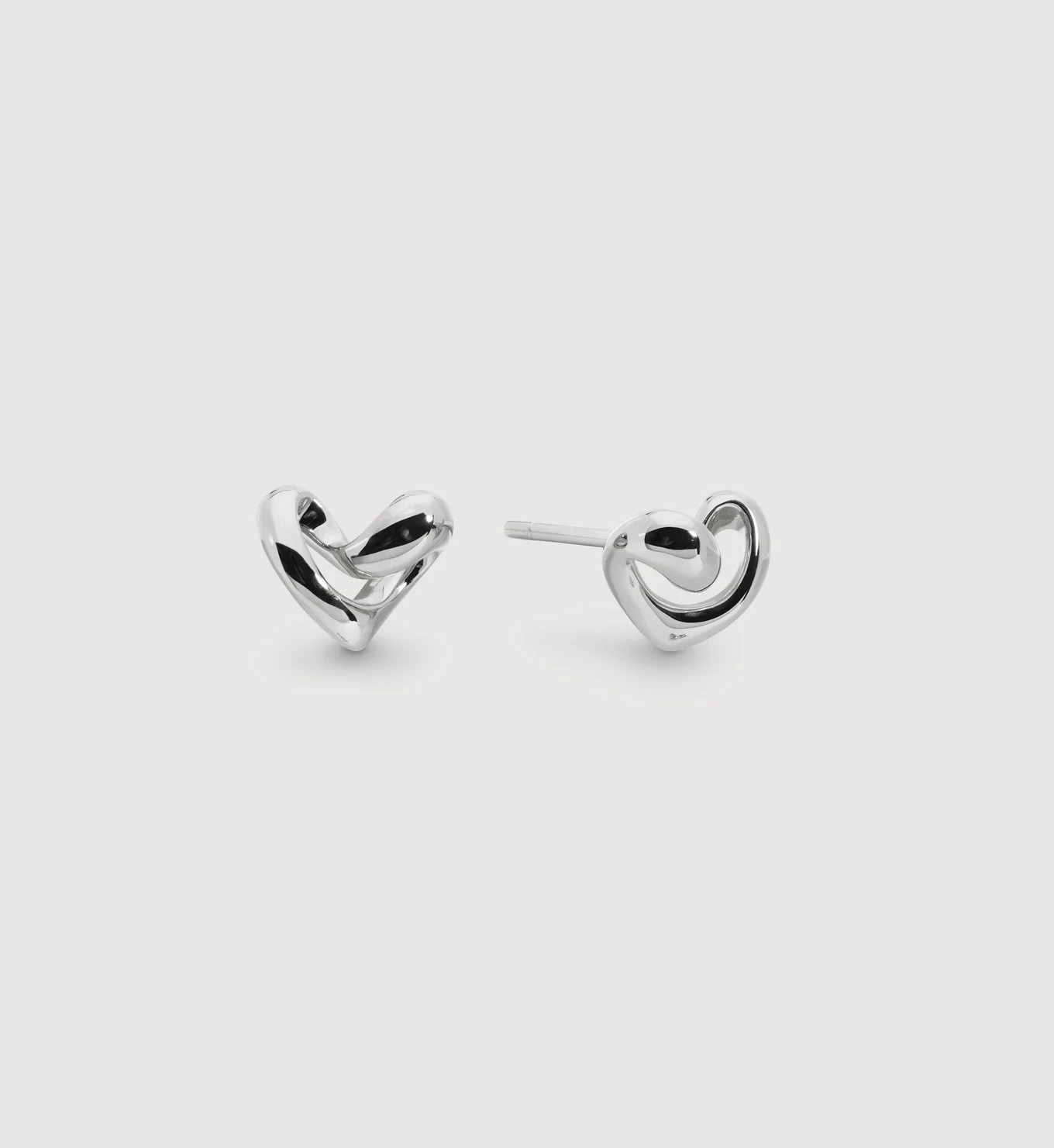 Infinity Heart Small Stud Earrings | Monica Vinader (Global)