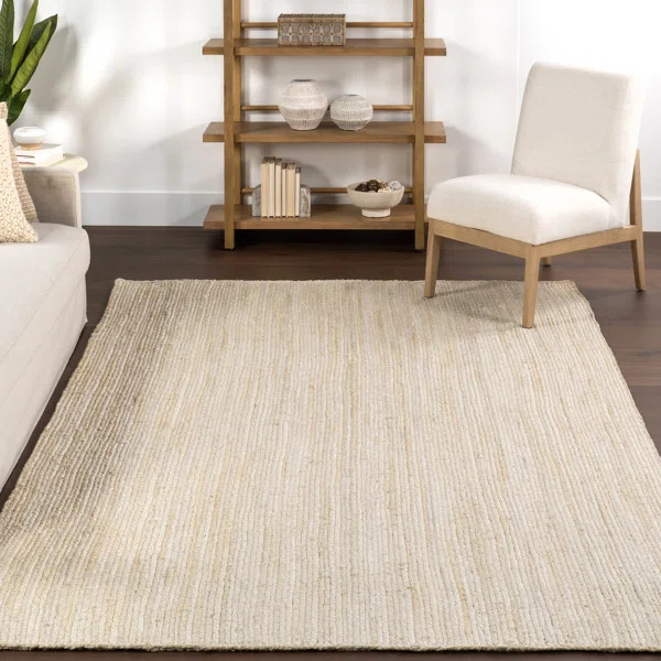 Cruise Jute Area Rug for Dining Room Living Room Kitchen, Off White | Wayfair North America
