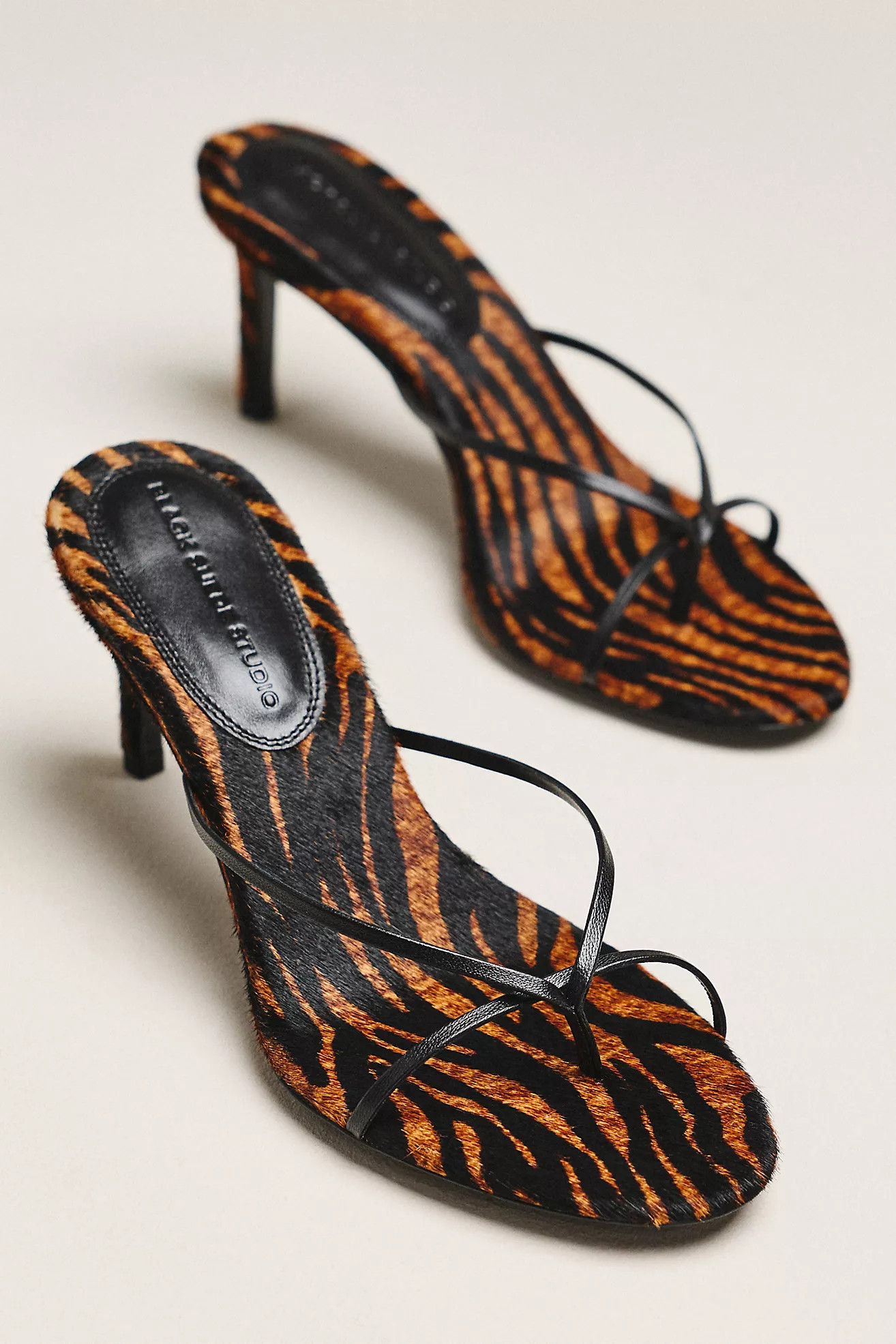 Black Suede Studio Jade 65 Strappy Mules | Anthropologie (US)