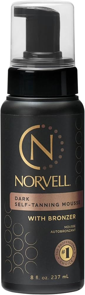 Norvell Sunless Self Tanner Mousse with Bronzer - Instant Natural Looking Bronzing Glow, 8 fl.oz. | Amazon (US)