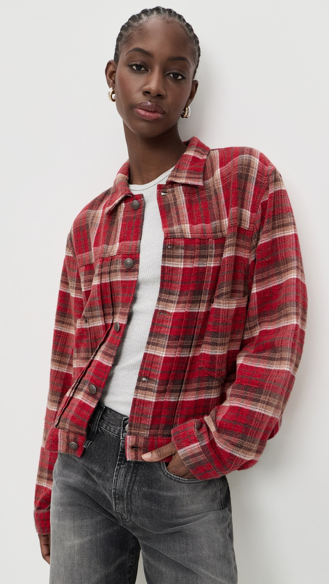 Relaxed Pleated Trucker Jacket | Shopbop