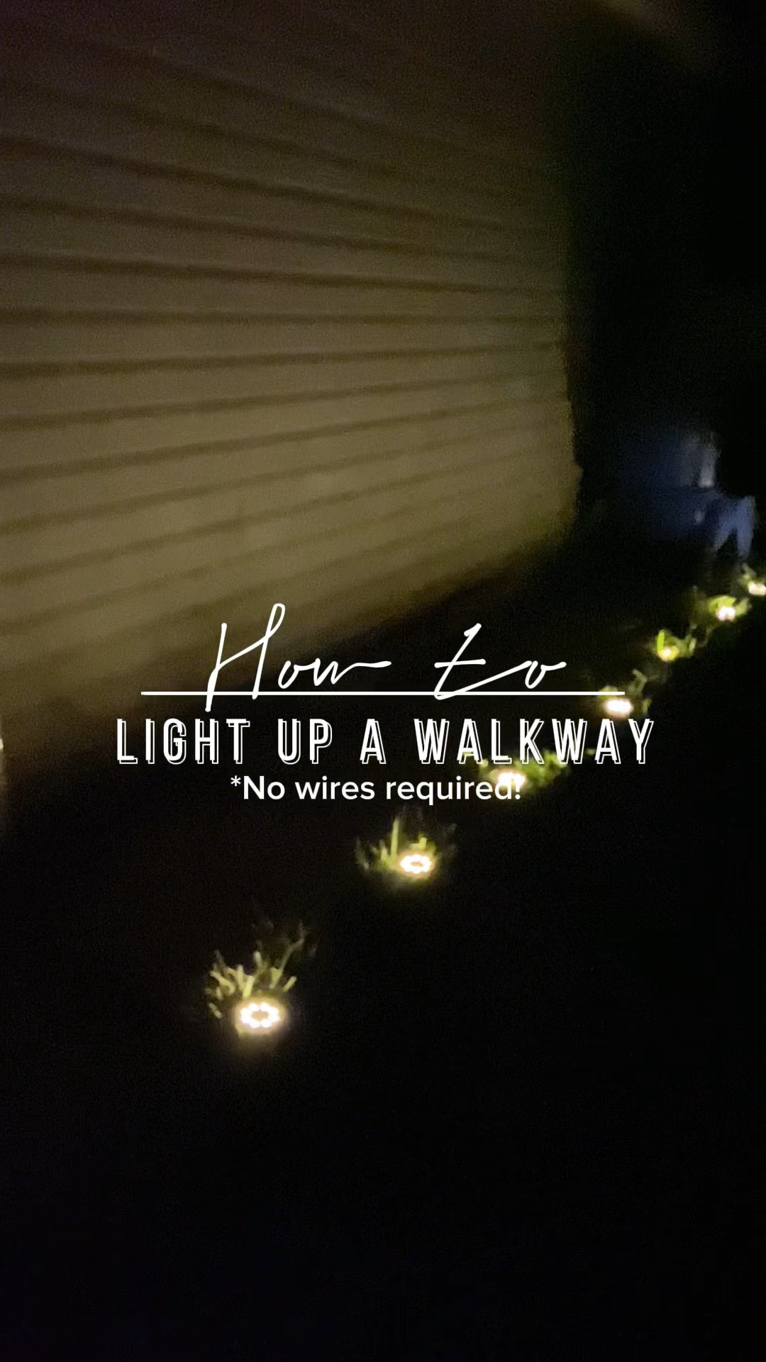 Walkway solar lights for your front or backyard. They charge in the sun during the day and turn in at night. 
They turn on from dusk to Dawn. 
The light is pretty bright and makes such a difference. 

No more dark spooky walkway. 

#mrsjayp #backyard #walkway #solarlights

#LTKhome #LTKunder100