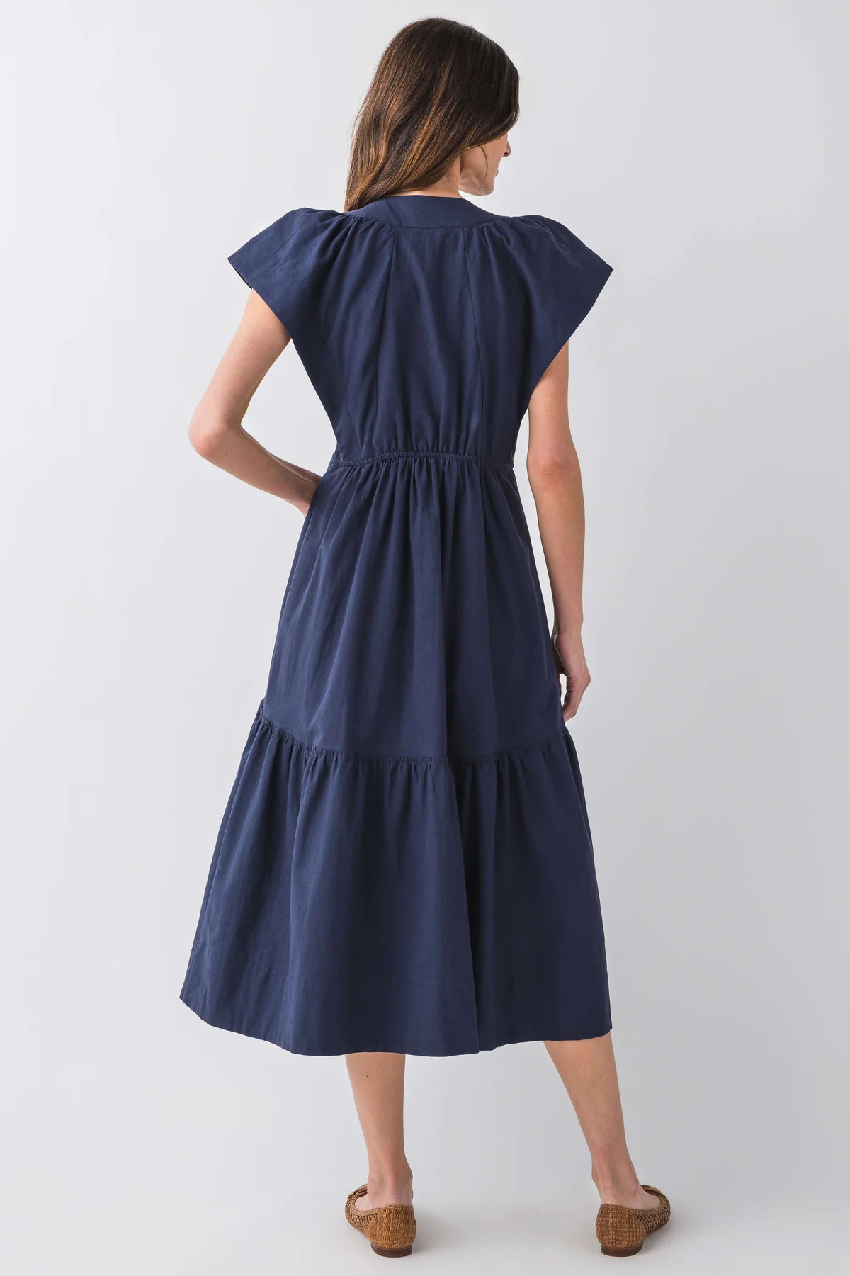 Fate V-Neck Maxi Dress with Large Swirl Buttons | Social Threads