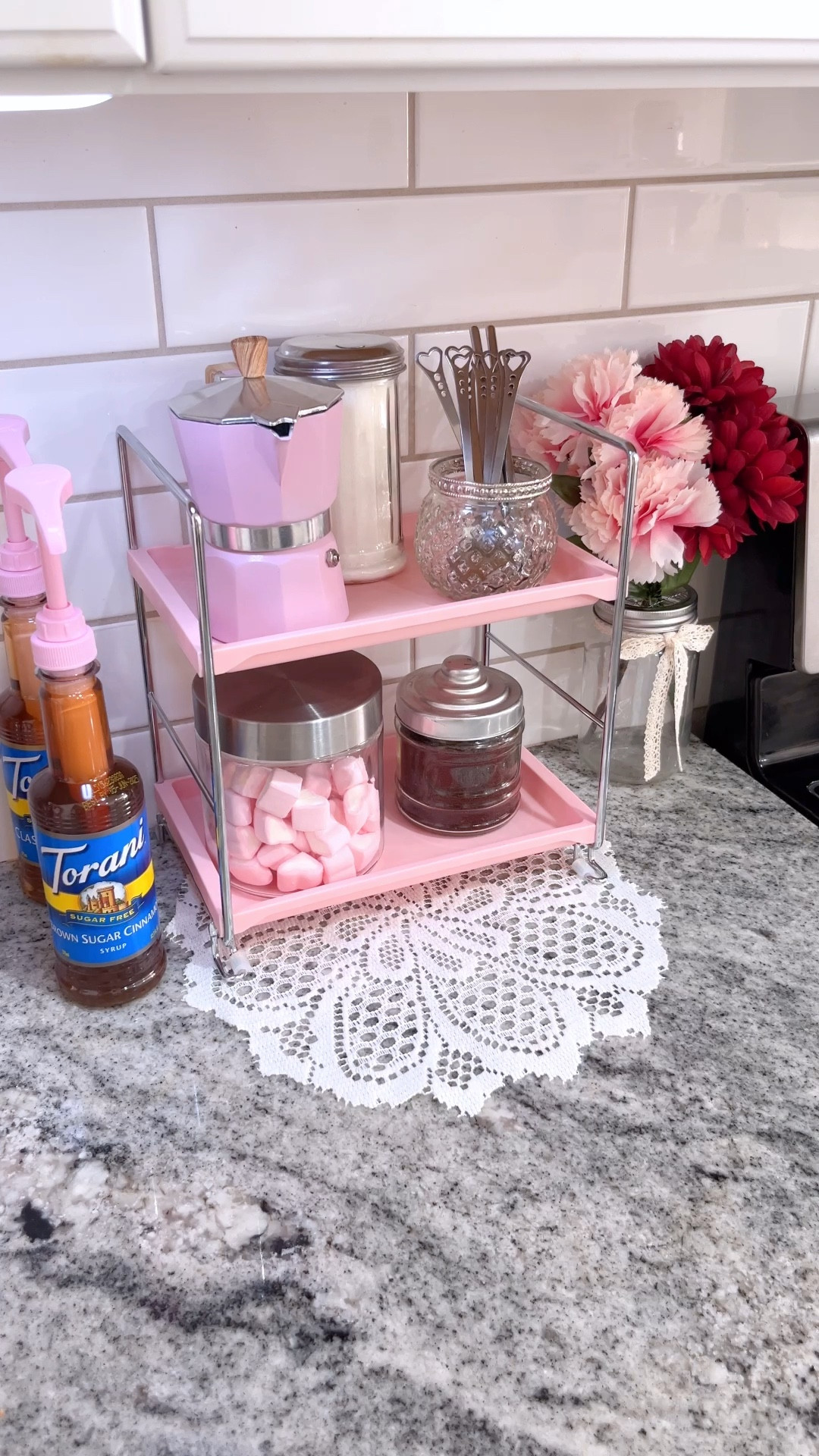 Pink shelf for coffee bar 🎀

#LTKVideo #LTKhome