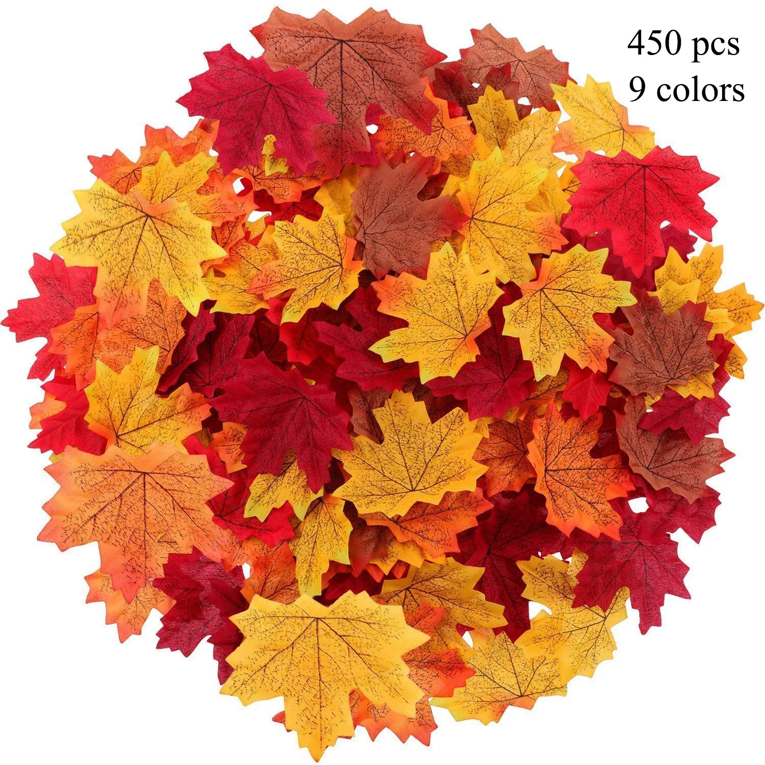 Ayieyill 450 Pcs Artificial Fall Leaves Decoration, Fall Leaves for Fall Decor Party Festival Tha... | Walmart (US)