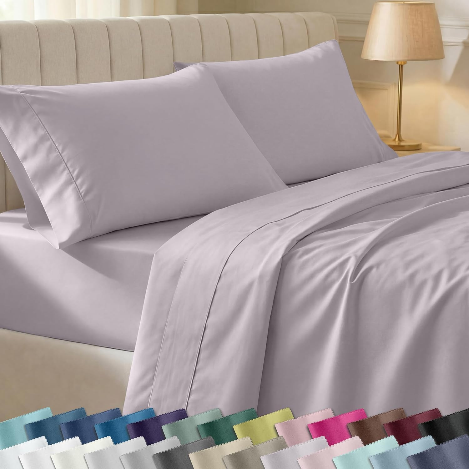California Design Den Soft Twin Size 100% Cotton Sheet Sets, 400 Thread Count Good Housekeeping A... | Amazon (US)