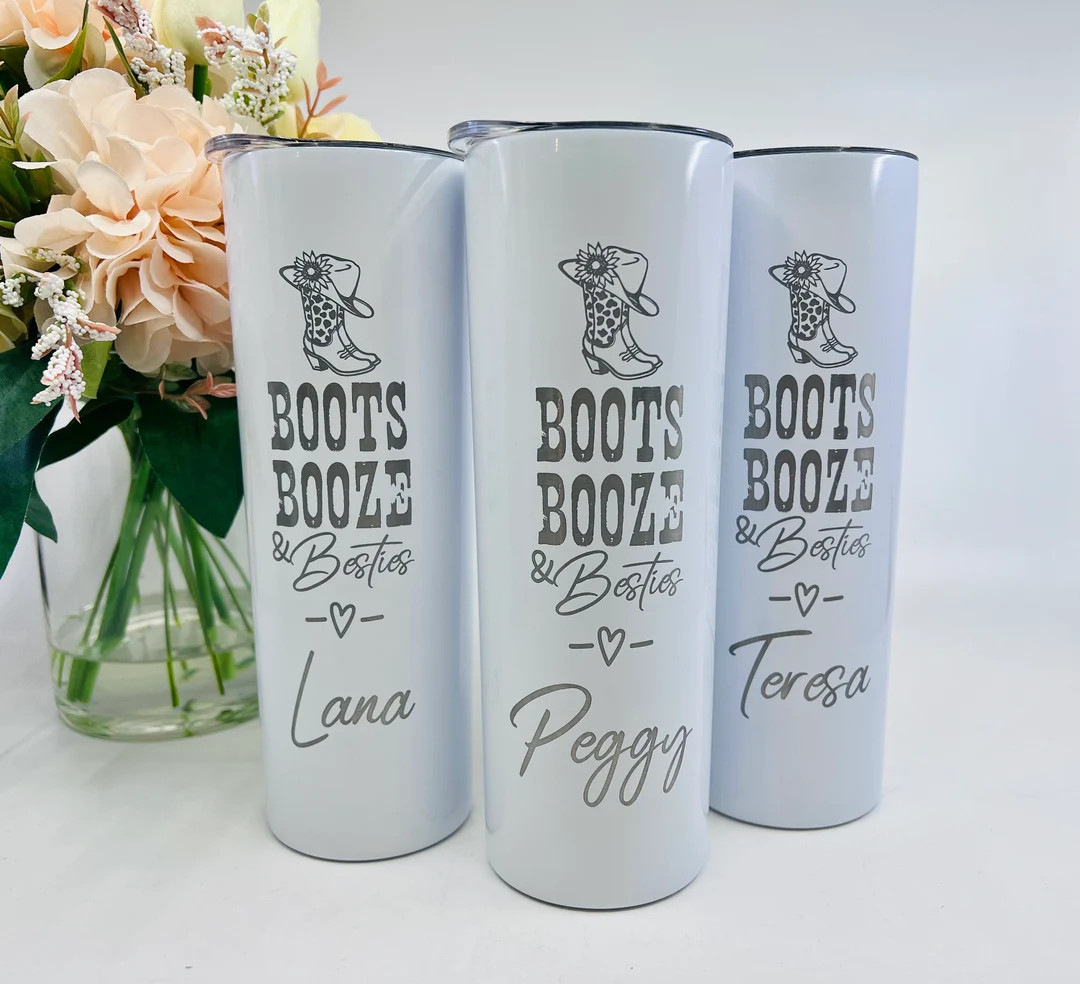 Boots Booze and Besties, Nashville Bachelorette Party, Nashville Cups, Girls Weekend Tumblers, Pe... | Etsy (US)