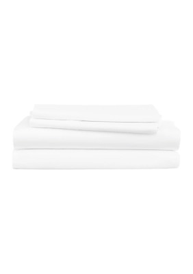 Luxury Inn Premium Bamboo 4 Piece Luxury Bed Sheet Set, White, Twin | Belk