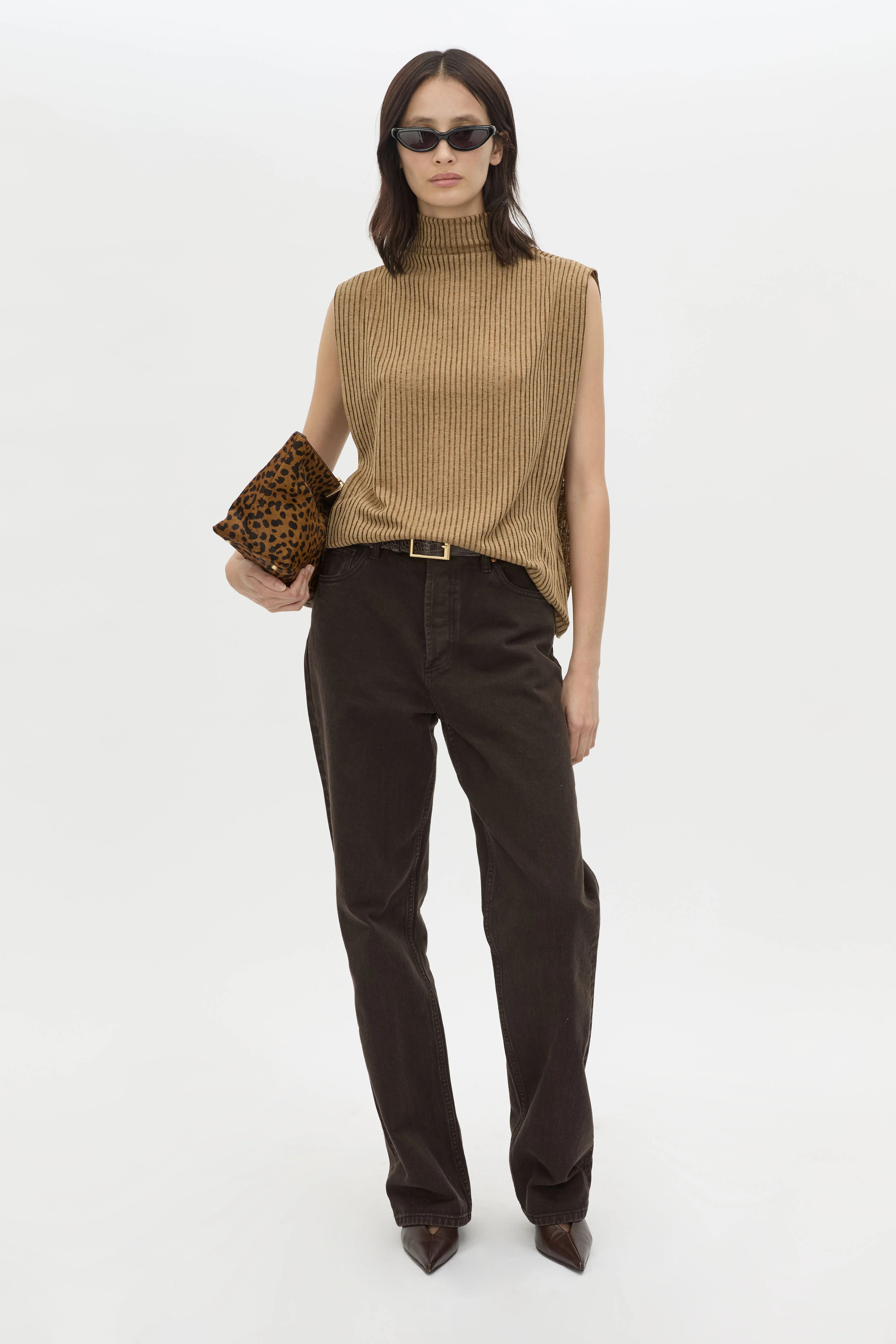 Talo Boxy Jersey Top in Tan - CAMILLA AND MARC® C&M | CAMILLA AND MARC (ANZ)