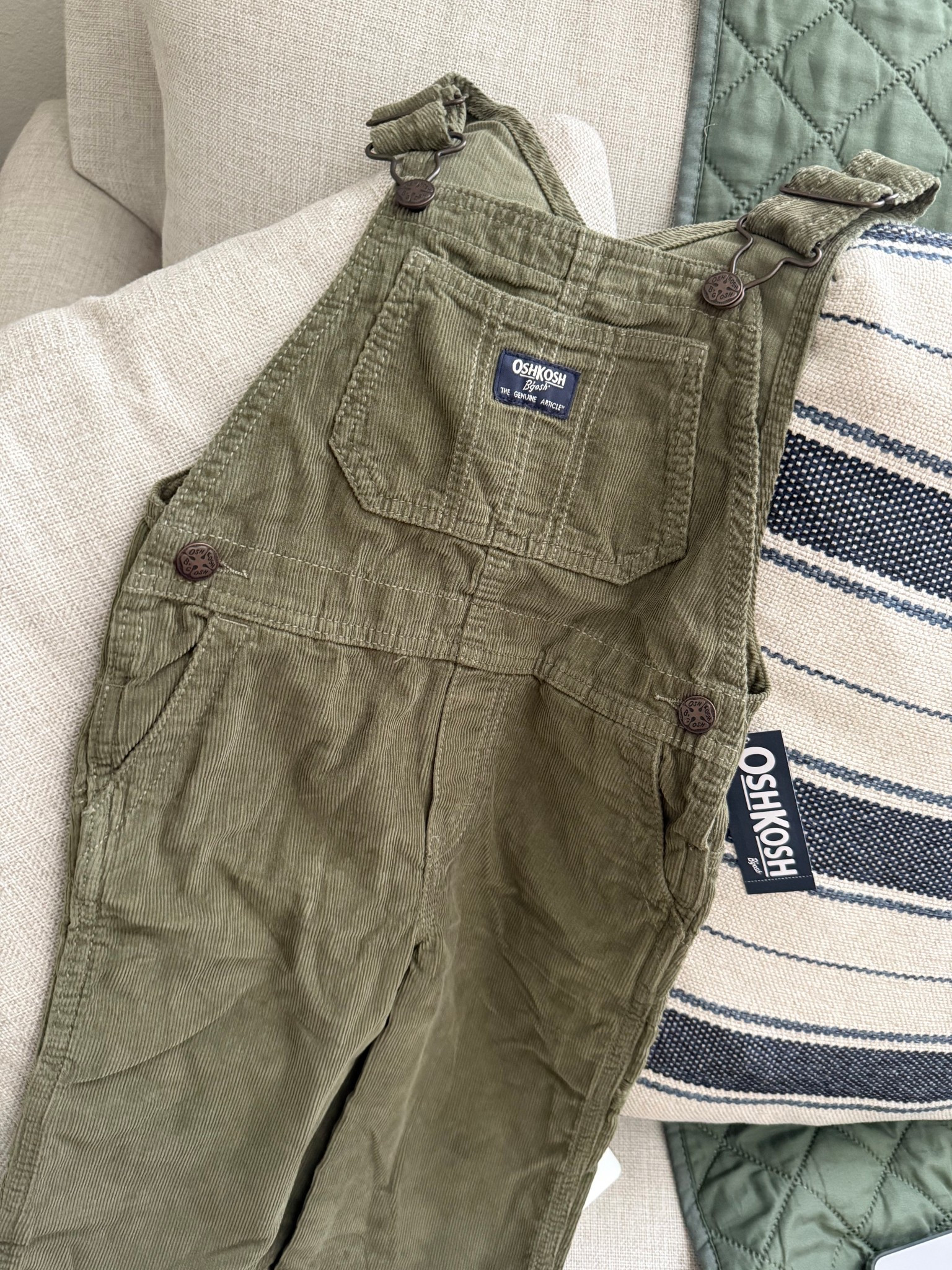 Green Oshkosh toddler corduroy overalls sale for $14 right now while supplies last!

#LTKFamily #LTKFindsUnder50 #LTKKids