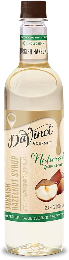 DaVinci Gourmet Naturals Turkish Hazelnut Syrup, 25.4 Fluid Ounce (Pack of 1) | Amazon (US)