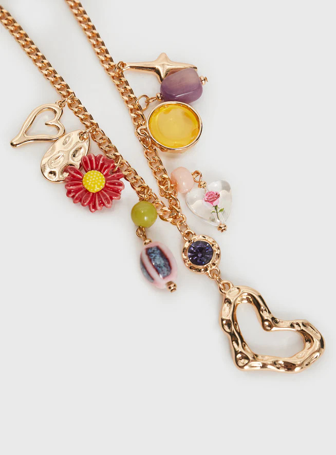 Maximiliano Charm Necklace Multi | Princess Polly US