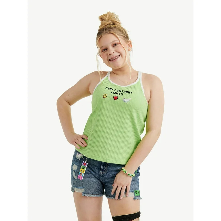 Justice Girl's Minecraft Tank with Bracelet, Sizes XS-XLP | Walmart (US)