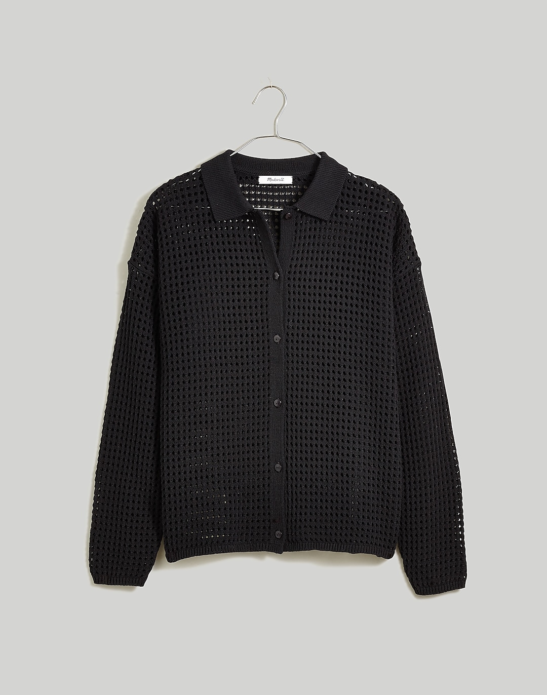 Open-Stitch Polo Cardigan Sweater | Madewell