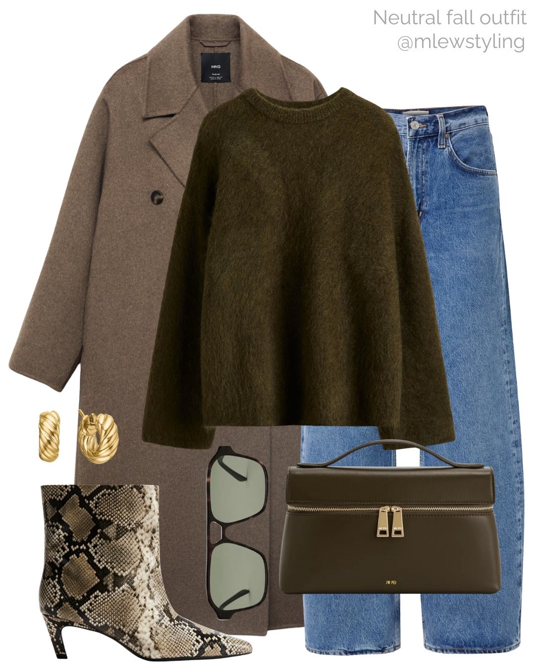 Neutral fall outfit with animal print heeled ankle boots 🤎

Tags: mango oversized wool coat, new-in h&m mohair sweater,
Agolde low rise jeans, JW PEI handbag, reformation aviator sunglasses, elevated autumn outfit 

#LTKStyleTip #LTKShoeCrush #LTKItBag