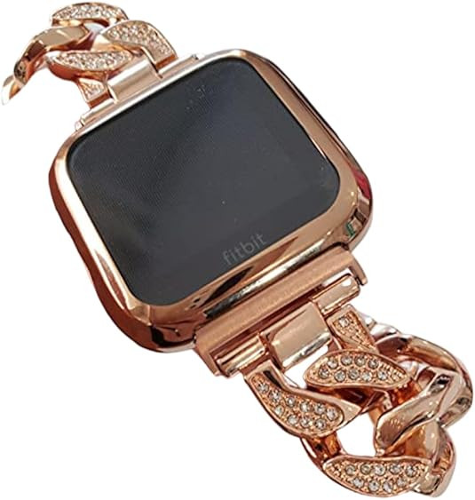 DSAAplus Gold Chain For Fitbit Versa 4/Sense 2, Fitbit Versa 3/Sense, Versa 2, Versa, Versa Lite ... | Amazon (US)