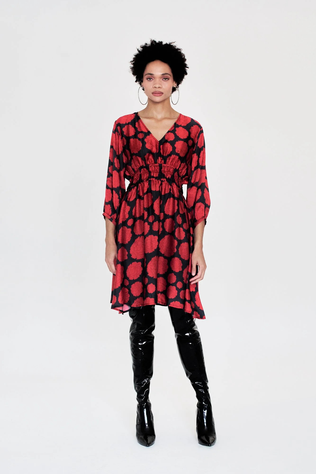 Swan Dress  Carnation Dot | WRAY