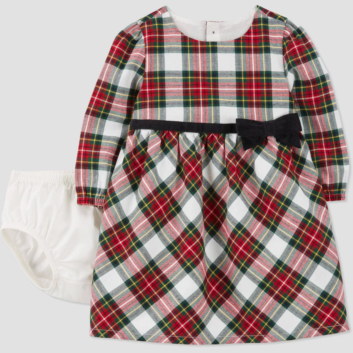Carter's Just One You®️ Baby Girls' Plaid Dress with Bow - Red/Black 3M | Target
