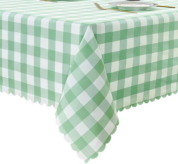 Rectangle Checkered Tablecloth Buffalo Plaid Yarn Dyed Table Cloth Washable Gingham Tablecloths f... | Amazon (US)