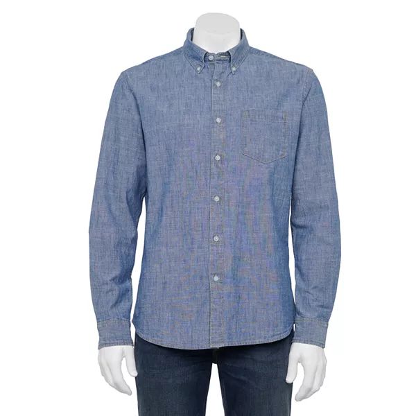 Men's Sonoma Goods For Life® Perfect-Length Button-Down Shirt | Kohl's