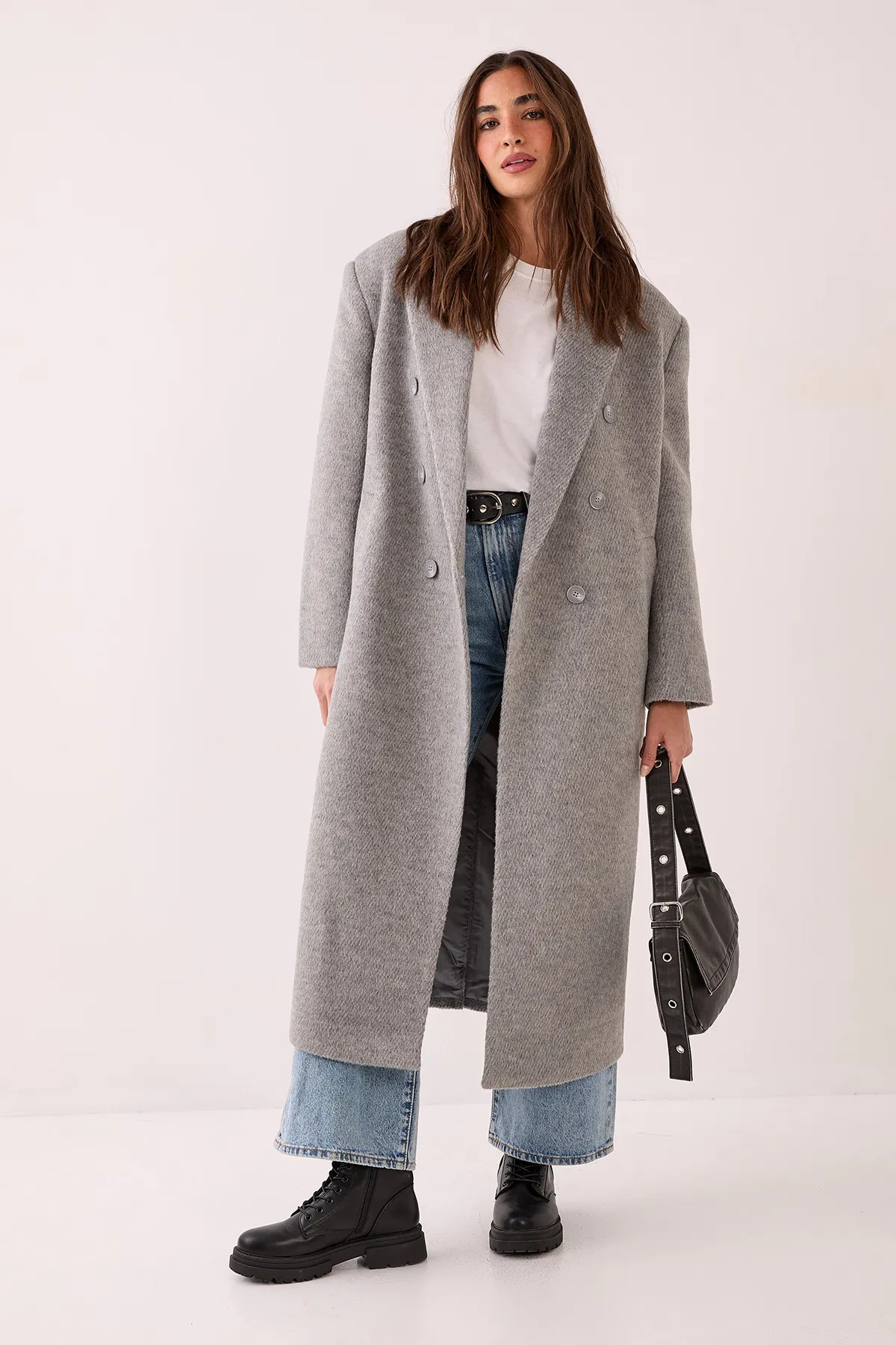 Double Breasted Smart Coat | boohoo (US & Canada)