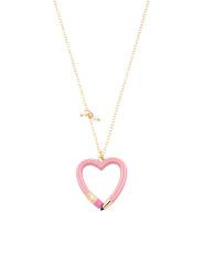 Pink Heart Pencil Pendant Necklace | TJ Maxx