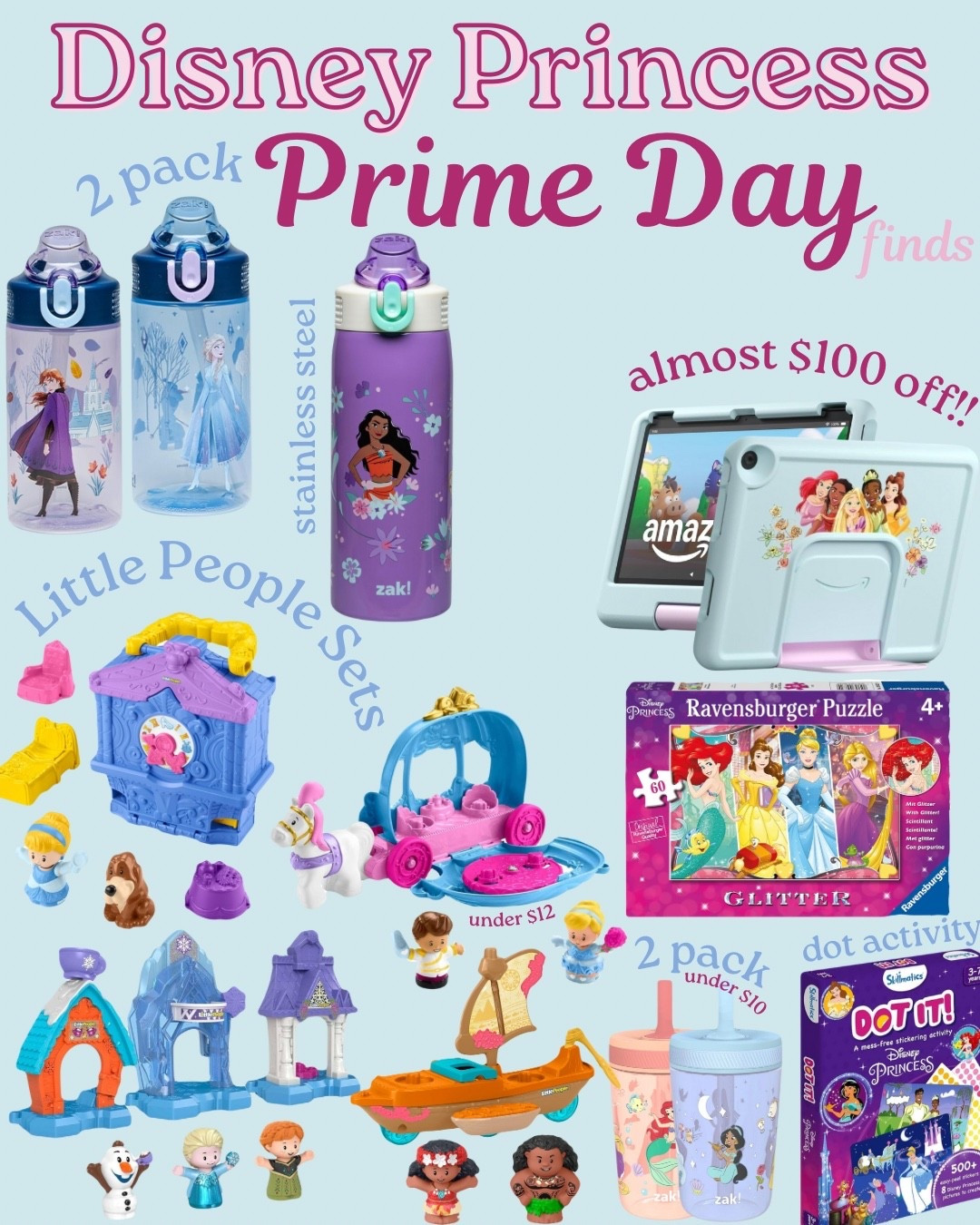 Disney Princess PRIME DAY DEALS!

Everything from a tablet ($100 off!!) to a water bottle, there’s something at every price point for your princess obsessed little one! This is a great opportunity to stock up on Christmas and holiday gifts! 

Tags: princess princesses Disney Cinderella Moana Elsa Anna puzzle activity book little people water bottle stainless steel straw cup leakproof toy toys gift gifts presents 

#LTKSaleAlert #LTKFamily #LTKKids