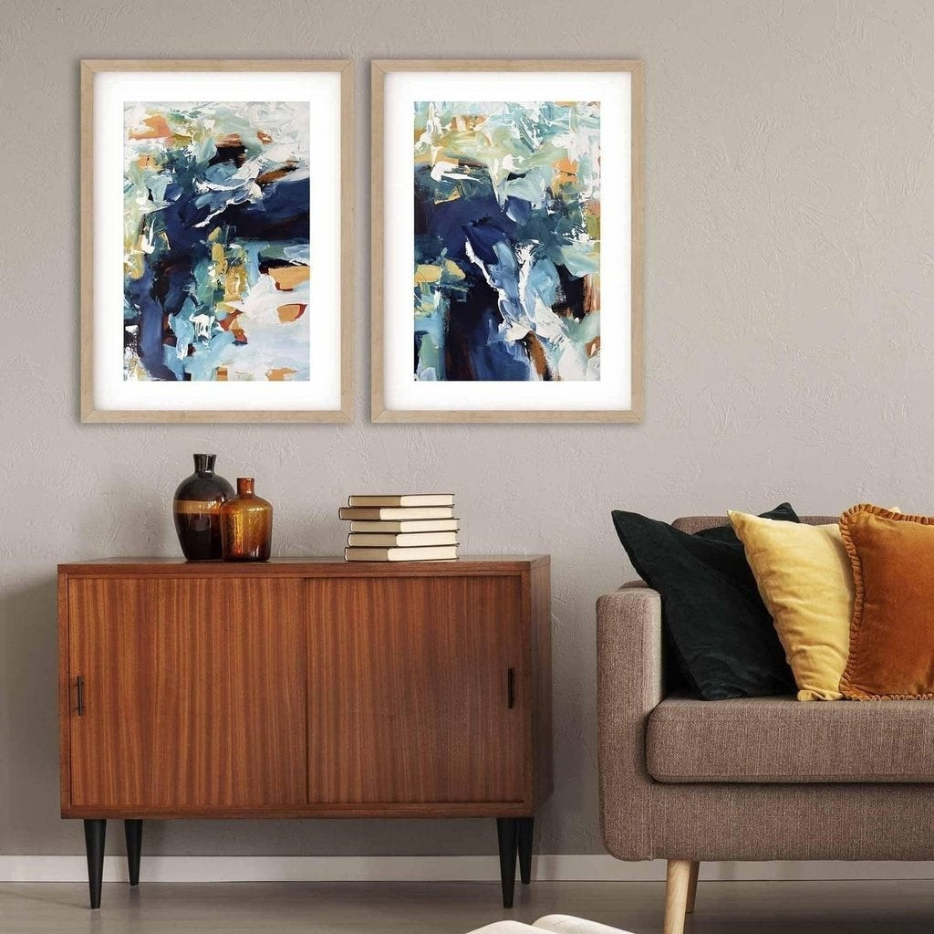 Blue Wave - Print Set Of 2 | Abstract House