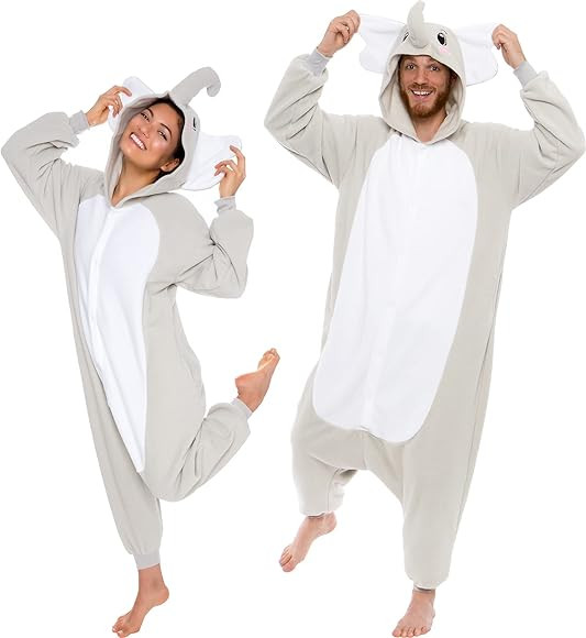 Adult Onesie Halloween Costume - Animal and Sea Creature - Plush One Piece Cosplay Suit for Adult... | Amazon (US)