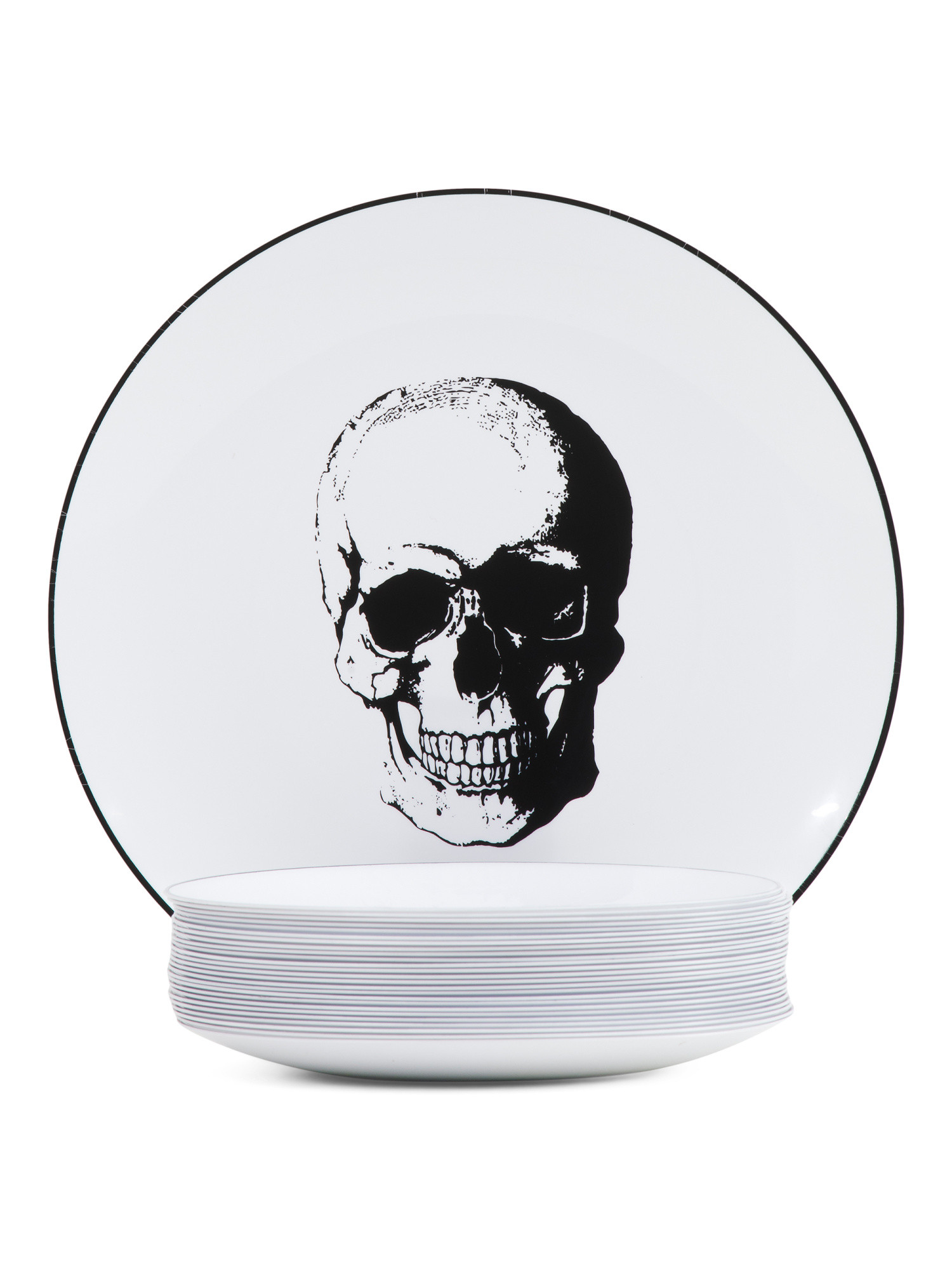 50pc Creepy Skull Boxed Dinnerware Set | TJ Maxx
