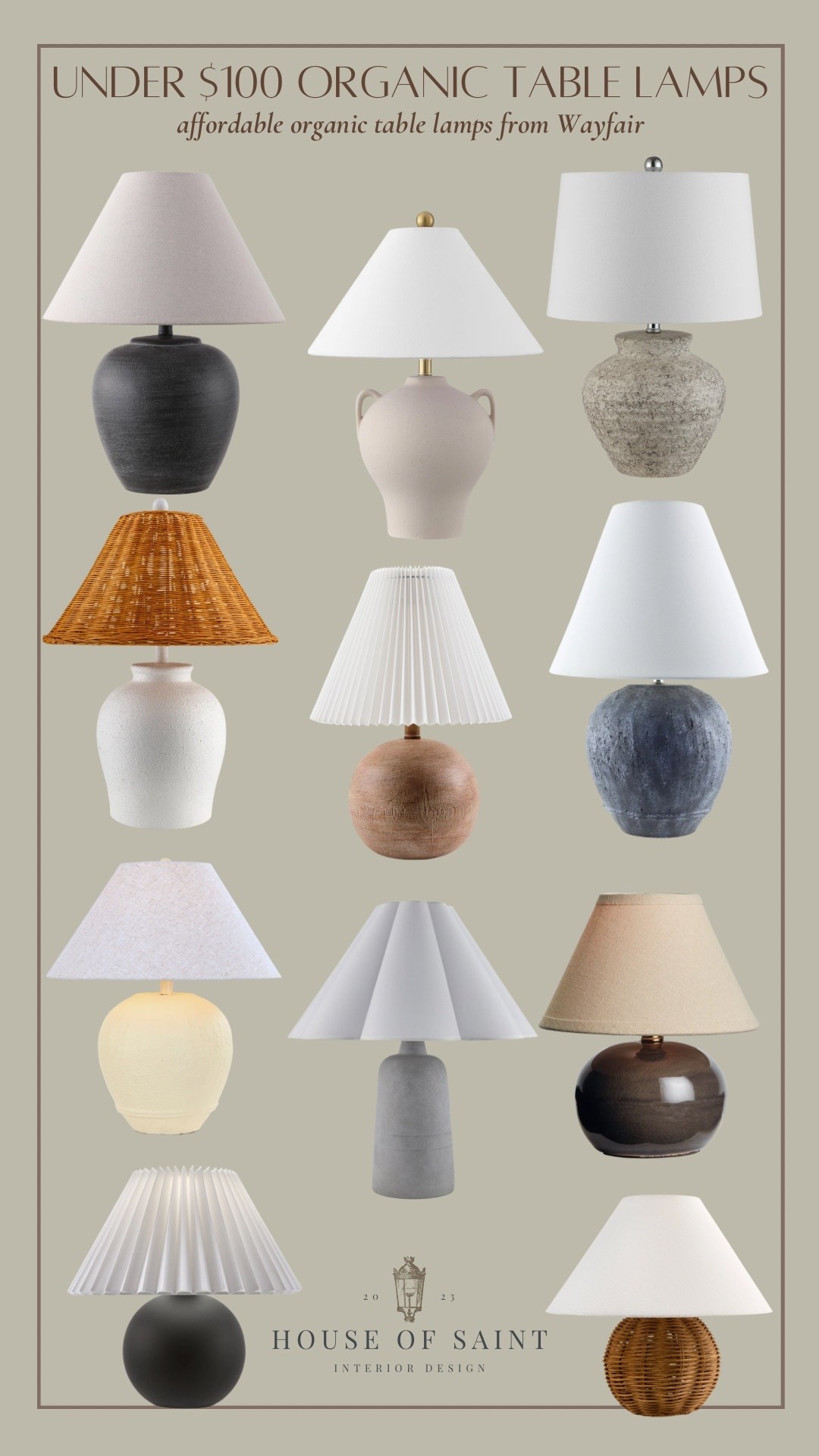 Under $100 organic table lamps 🤍
These are the best affordable table lamps that give that warm, collected, organic modern look without the designer price tag. Think ceramic bases, stone textures, linen shades, neutral finishes, and soft ambient lighting that instantly make a space feel layered and intentional.

Perfect for living rooms, bedrooms, entry tables, nightstands, and cozy corners — especially if you’re trying to add character to a new build or soften a space with more texture. All of these are budget-friendly finds from Wayfair that look way more expensive than they are.

Saving this for later? Same. Linking all my favorites here 👇 

 #LTKHome