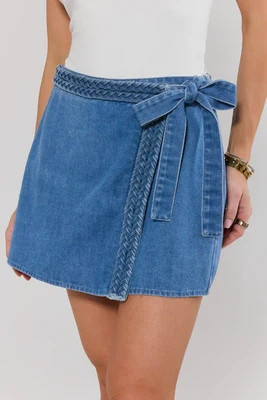Farrah Denim Wrap Skort | Avara