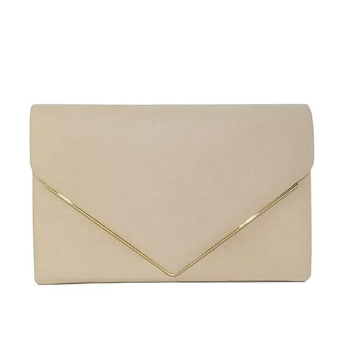 Nude Evening Bags Women Clutch Purse Faux Suede Small Cute Classic Envelop Crossbody Handbag for Formal Wedding Party with Chain | Amazon (US)