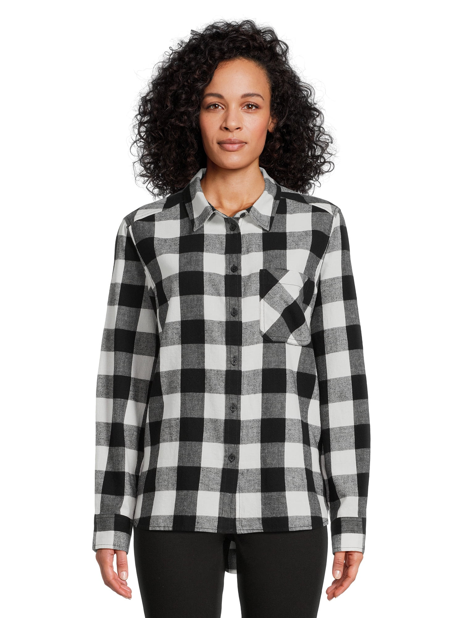 Time and Tru Women's Flannel Shirt, Sizes XS-3XL | Walmart (US)