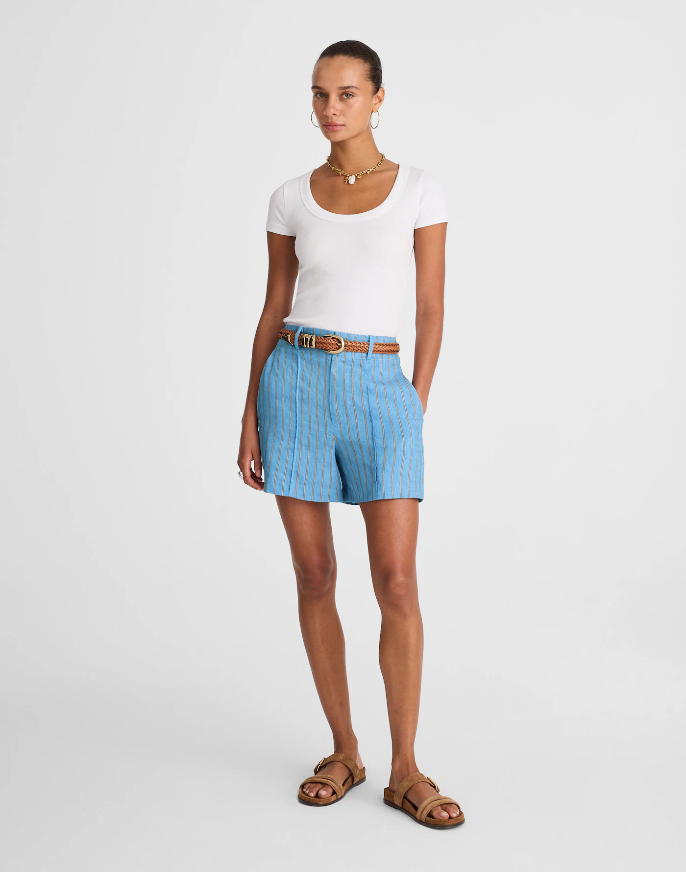 Pintucked Shorts in 100% Linen | Madewell | Madewell