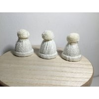 Snowman Knitted Miniature Caps, Winter Stocking Caps | Etsy (US)