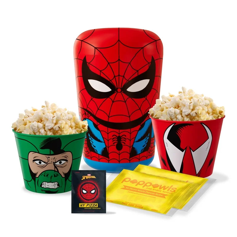Spider-Man - Comic Version - Poppowls At-Home Movie Theater Popcorn Kit - All Ages | Walmart (US)