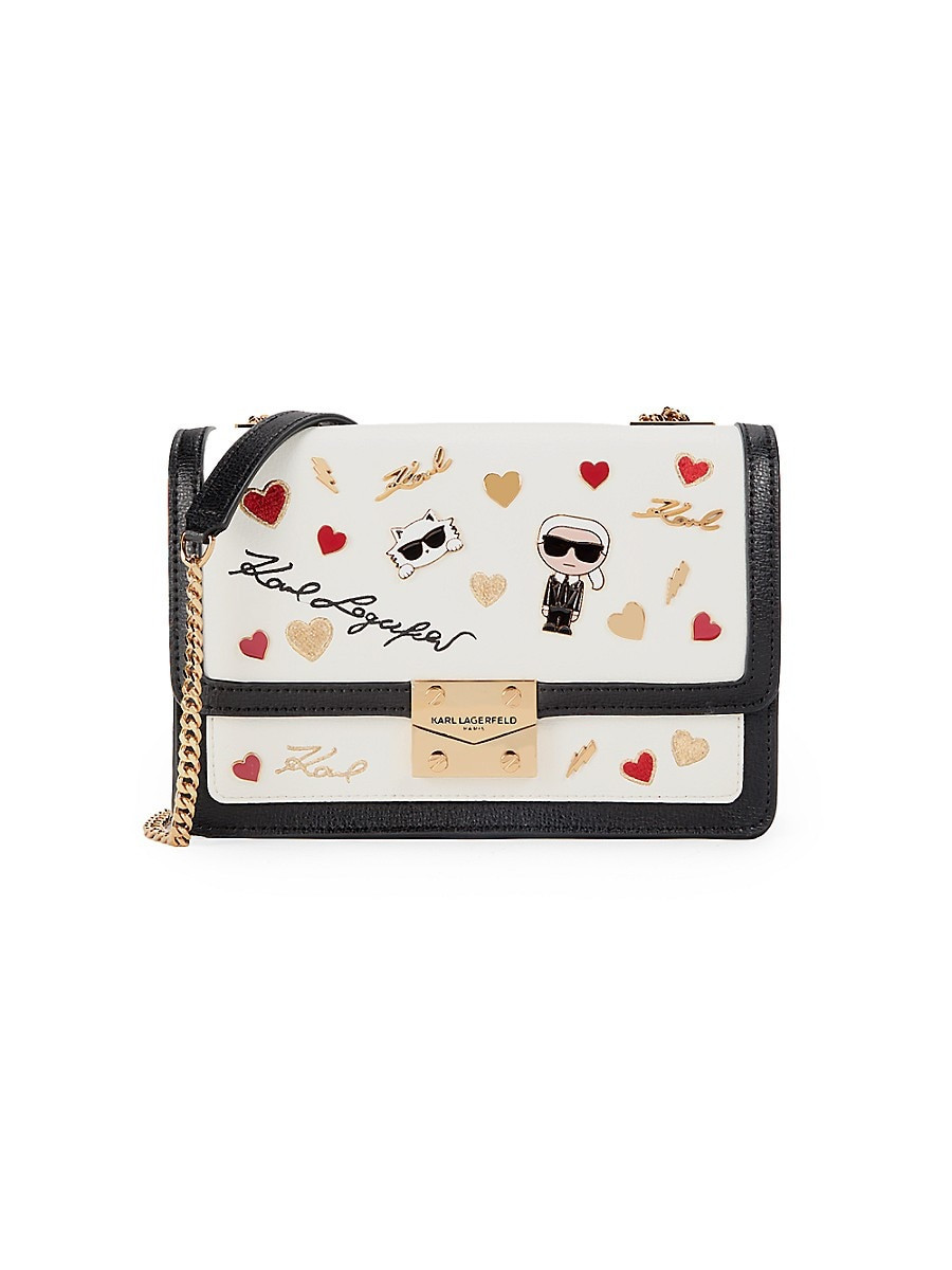 Karl Lagerfeld Paris Women's Medium Corrine Graphic Shoulder Bag - Multi White | Saks Fifth Avenue OFF 5TH
