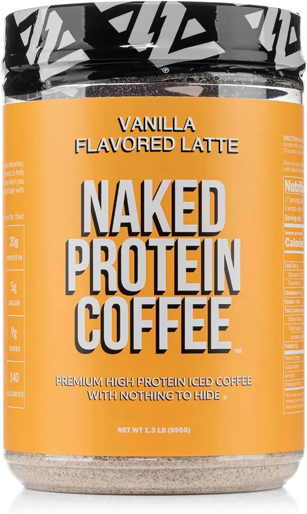 Naked Nutrition Vanilla Latte Protein Coffee - Premium Instant Coffee - Protein Shake, Iced Coffe... | Amazon (US)