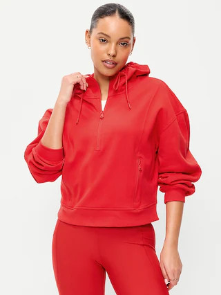 Dynamic Fleece Half-Zip Hoodie Sweatshirt | Old Navy (US)