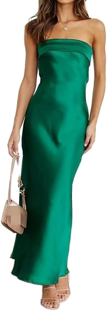 Useagrey Women's Summer Maxi Bodycon Dresses Strapless Tube Top Floral Printed Long Party Club Dr... | Amazon (CA)
