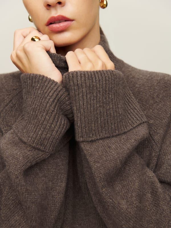 Garrett Cashmere Oversized Turtleneck | Reformation (US & AU)