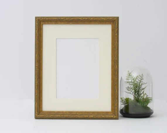 8"x10" Gold Frame | Matboard and glass Included | Real wood | high quality | Hand-assembled | Pho... | Etsy (CAD)