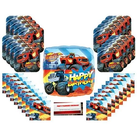 Blaze and the Monster Machines Party Supplies Bundle Pack for 16 (with 18 Inch Balloon Plus Party... | Walmart (US)