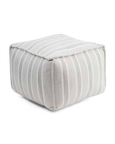 18x14 dobby striped pouf | TJ Maxx