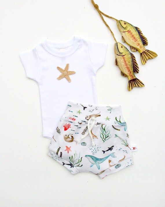 Starfish Organic Bodysuit, White Baby Bodysuit, Starfish Bodysuit, Newborn Baby Clothes, Unisex B... | Etsy (US)