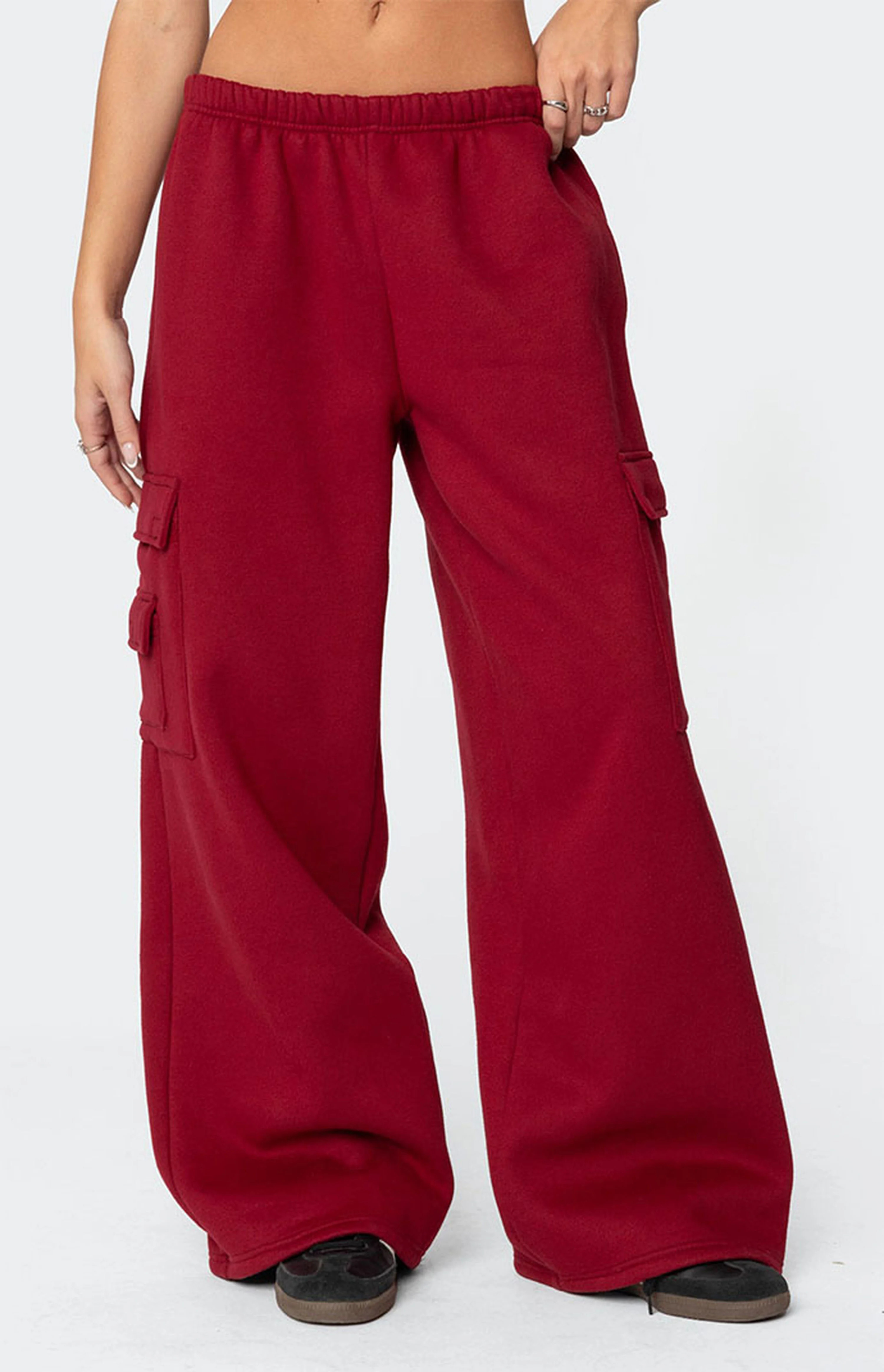 Edikted Wide Leg Cargo Sweatpants | PacSun