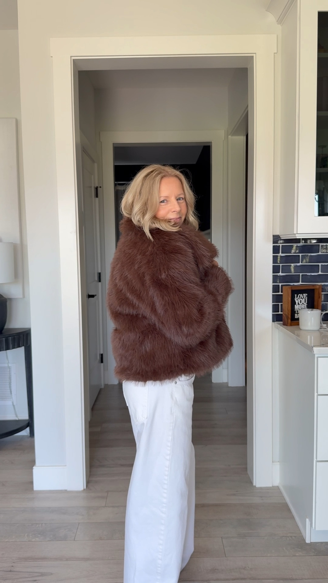 I am in love with this faux fur jacket! I’m 5’3” 124 lbs and the small fits perfectly. So freakin soft and no shedding! It’s a keeper for sure!! This is the coffee color and it’s beautiful! #fallfashion #wintercoat #jackets #businesscasual #whattowear #cozy 

#LTKStyleTip #LTKSeasonal #LTKFindsUnder50