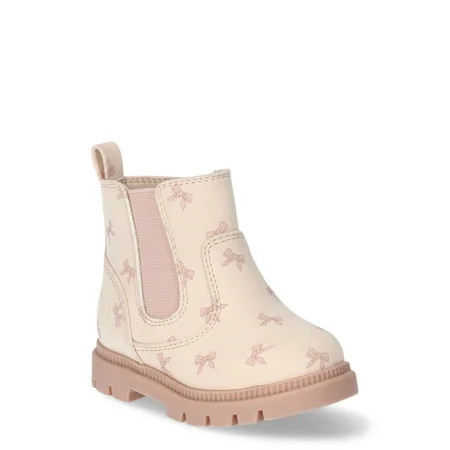 Wonder Nation Infant Girls’ Bow Chelsea Boots | Walmart (US)